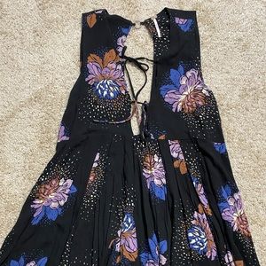 Free people black patterned tunic
